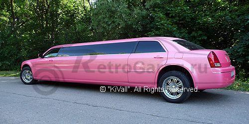 Эксклюзивный розовый крайслер, в аренду, на прокат с водителем! Кивалл